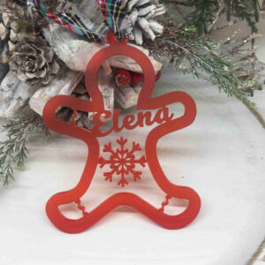 Adorno navidad muñeco jengibre personalizado