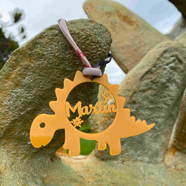 Bola de navidad personalizada Dinosaurio Tejado - Imagen 2