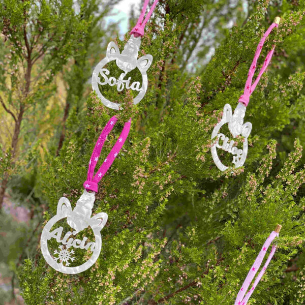 Bola de navidad personalizada cabeza Unicornio - Imagen 4