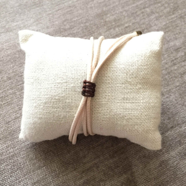 Pulsera piedra africana marrón - Imagen 2
