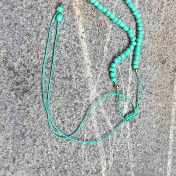 Collar abalorios colores con concha natural - Imagen 5