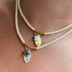 Collar abalorios pez y estrella