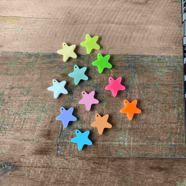 Collar bolas de madera con estrella o pez - Imagen 4