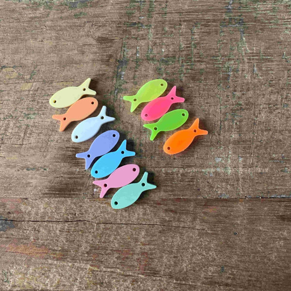 Collar bolas de madera con estrella o pez - Imagen 5