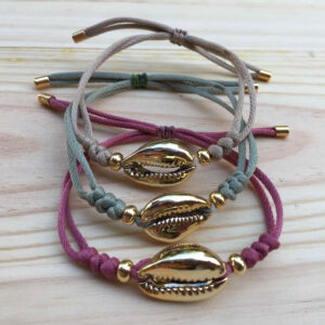 Pulsera concha metalizada