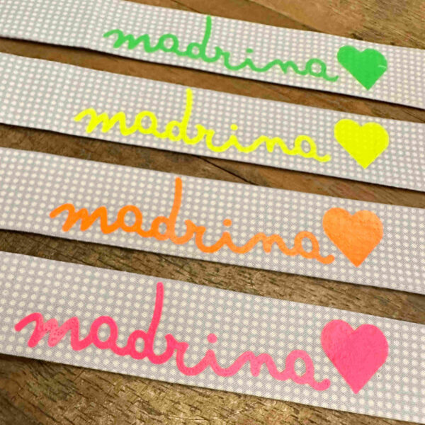Llavero cinta cuadritos Madrina - Imagen 3