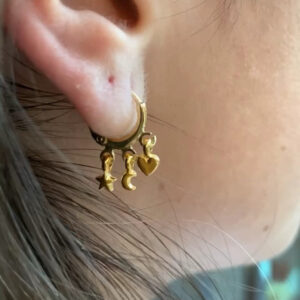 Pendientes mini aro Universo