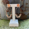 Pendiente aro oval con perlas - Imagen 2