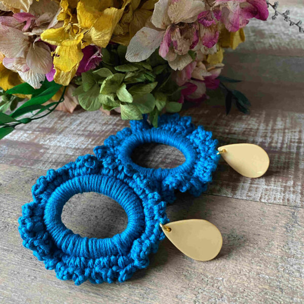 Pendiente aro crochet - Imagen 2