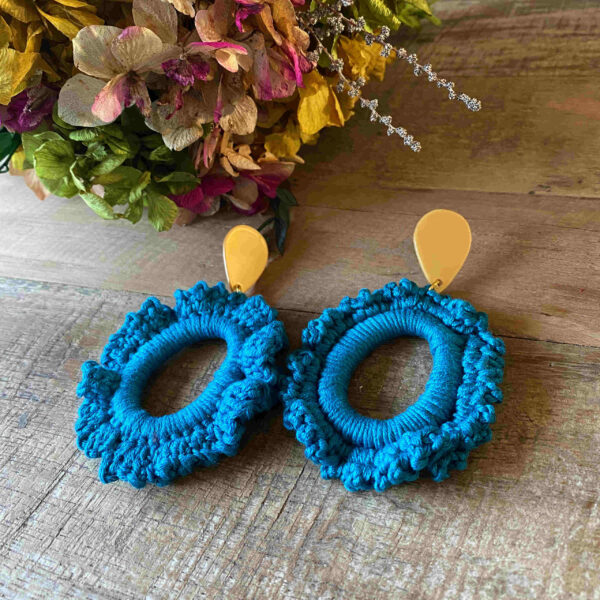 Pendiente aro crochet - Imagen 7
