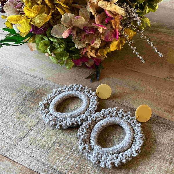 Pendiente aro crochet - Imagen 8