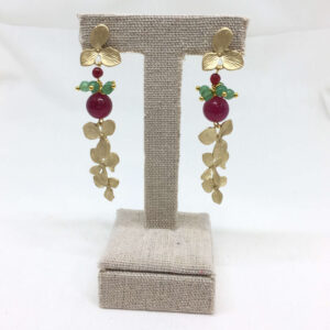 Pendientes flores doradas con piedras