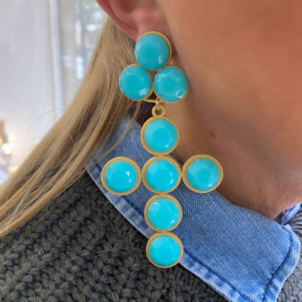 Pendientes maxi cruz - Imagen 4