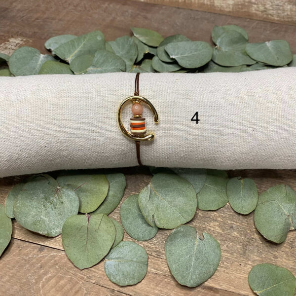 Pulsera aro metálico con piedra y arcilla - Imagen 5