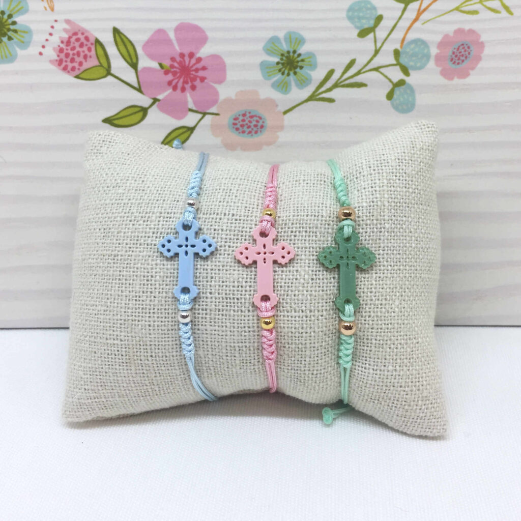 Pulsera hilo cruz acetato