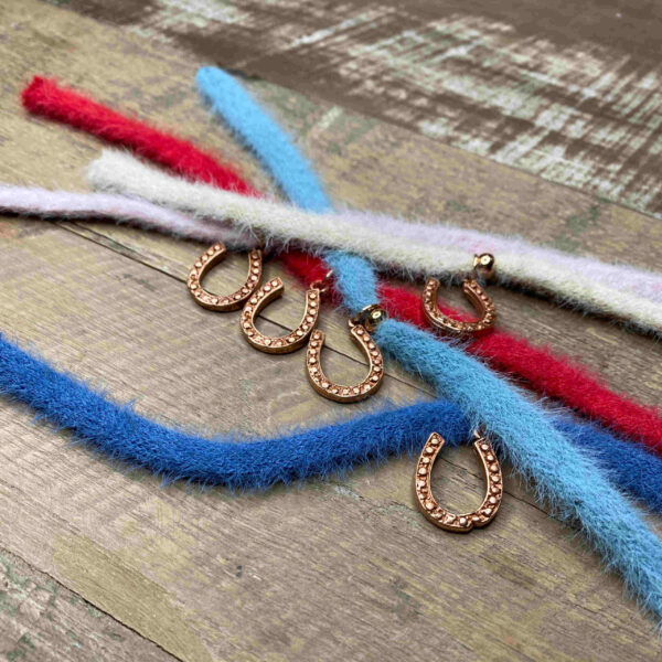Pulsera cinta suave con herradura oro rosa - Imagen 2