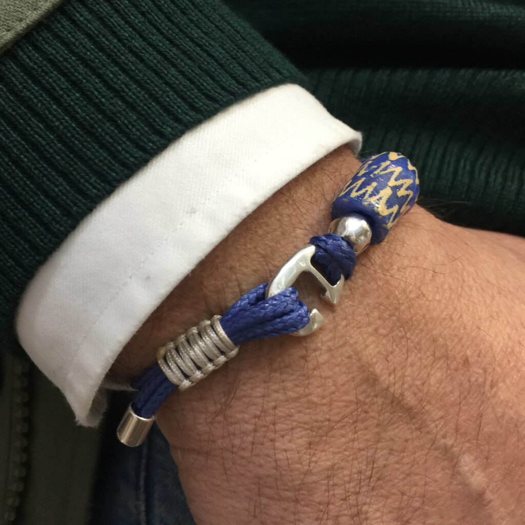 Pulsera piedra africana azul