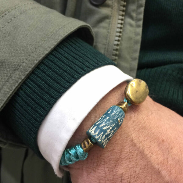 Pulsera piedra africana piedra turquesa