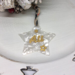 Adorno de navidad estrella personalizada