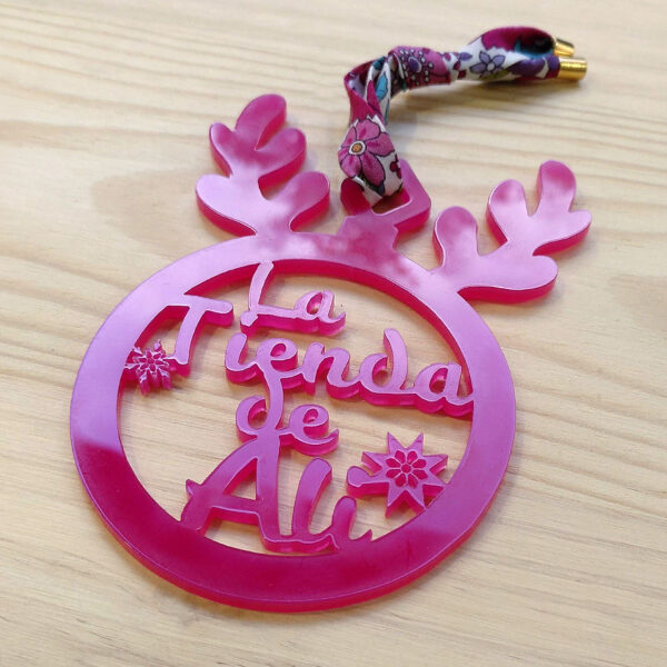 Bola de navidad personalizada modelo reno - Imagen 2