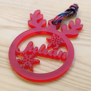 Bola de navidad personalizada modelo reno