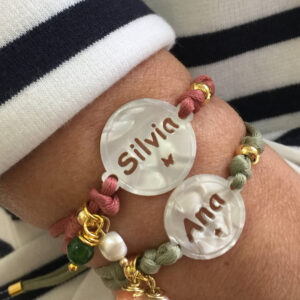 Pulsera Chapa acetato con nombre