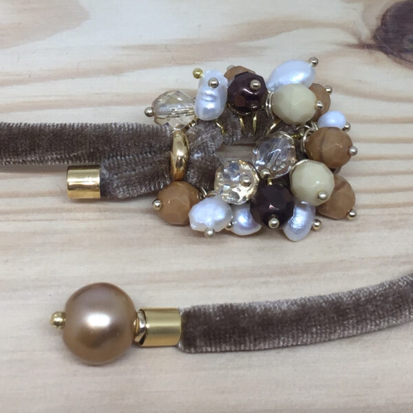 Pulsera roseta en tonos camel - Imagen 2