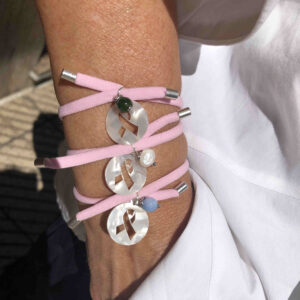 Pulsera solidaria lazo cancer