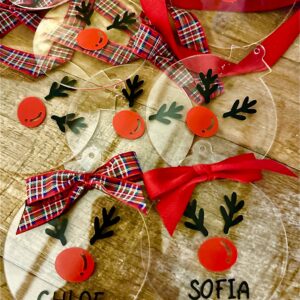 ADORNO NAVIDAD RENO Adorno Arbol Navidad Reno con nombre personalizado