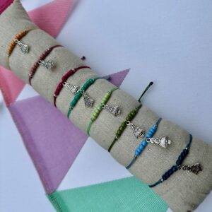 Pack 15 Pulseras abalorio con virgen metal