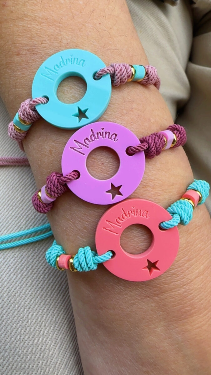 Pulsera madrina en metacrilato