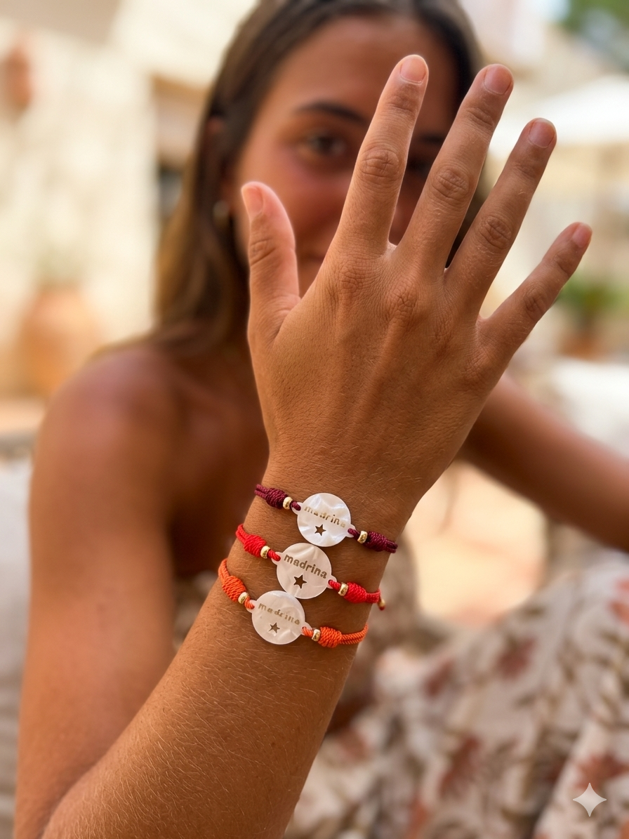 PULSERA MADRINA -Bisutería artesanal la Tienda de Ali Pulsera Madrina Personalizada. - Imagen 7