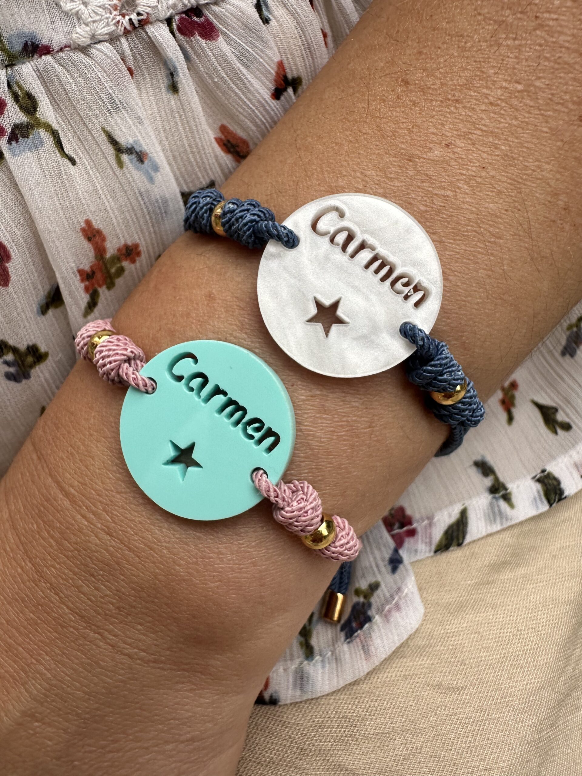PULSERA CARMEN scaled -Bisutería artesanal la Tienda de Ali Pulsera chapa metacrilato Carmen - Imagen 2