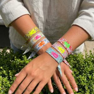 Pulsera cinta flores San Antonio de Padua