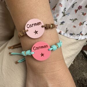 Pulsera chapa metacrilato Carmen