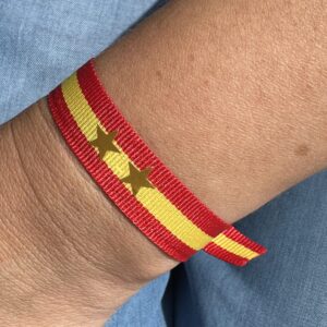 Pulsera cinta bandera con 2 estrellas